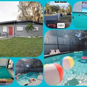 Entirehouse W/bush Garden View_private Heated Pool , Tampa United States